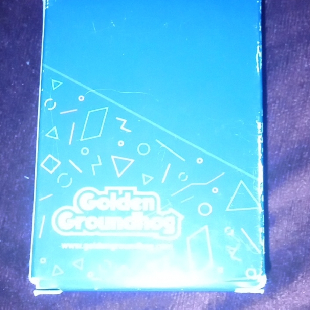 Golden Groundhog Blue Card Storage Box